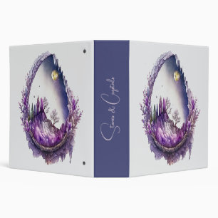 Create Your Own Purple Landscape Geode Binder