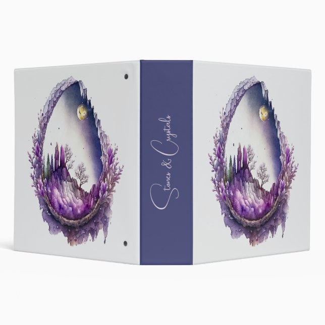 Create Your Own Purple Landscape Geode Binder (Background)