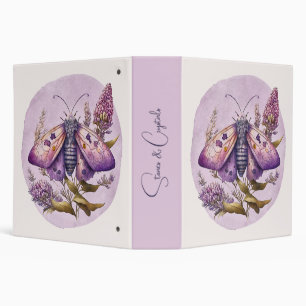 Create Your Own Purple Moth & Wildflowers Binder