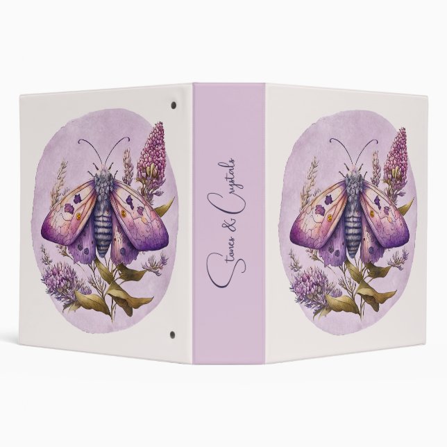 Create Your Own Purple Moth & Wildflowers Binder (Background)