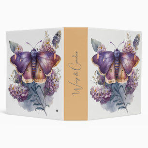 Create Your Own Purple Moth Wildflowers Binder