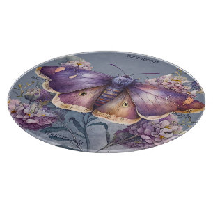 Create Your Own Purple Moth & Wildflowers Cutting Board