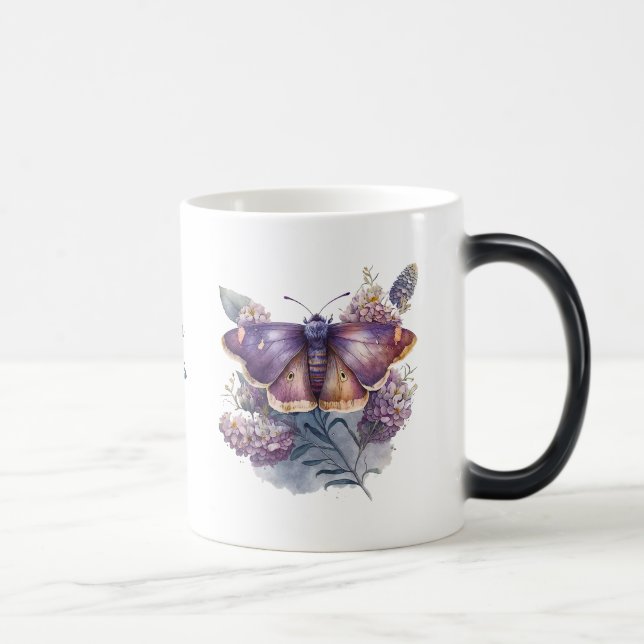 Create Your Own Purple Moth Wildflowers Magic Mug (Right)