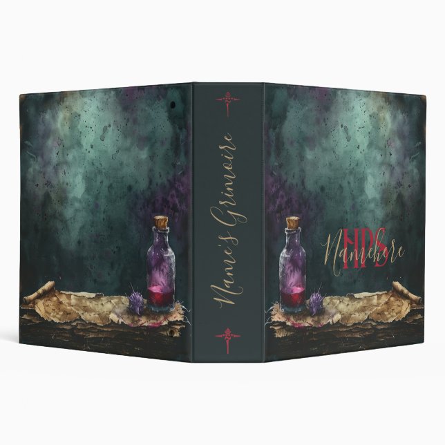 Create Your Own Purple Nettle Potion Apothecary Binder (Background)