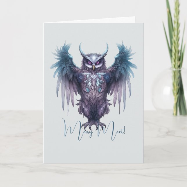 Create Your Own Purple Owl  Card (Front)