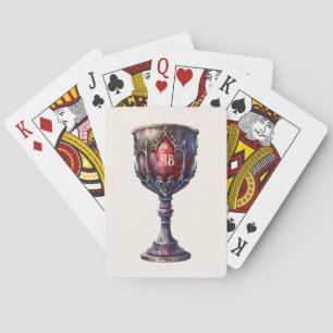 Create Your Own Purple & Red Chalice Playing Cards