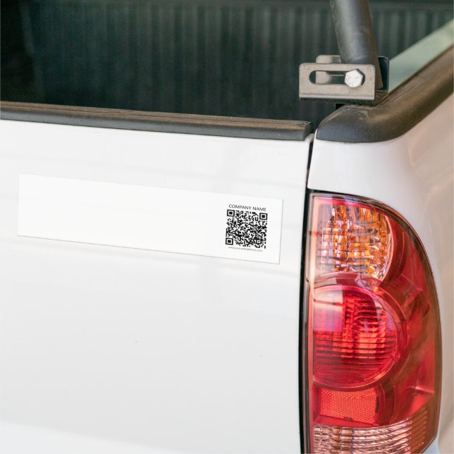 Create Your own QR Code | Black and White Bumper Sticker (On Truck)