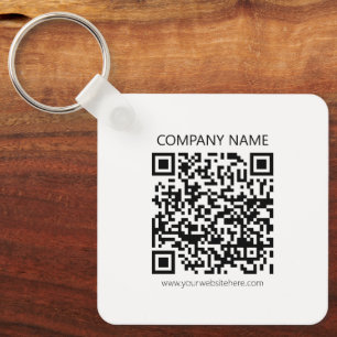 Create Your own QR Code   Black and White Keychain