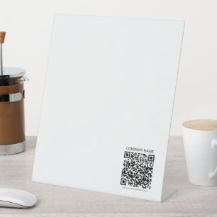 Create Your own QR Code Black and White Pedestal Sign