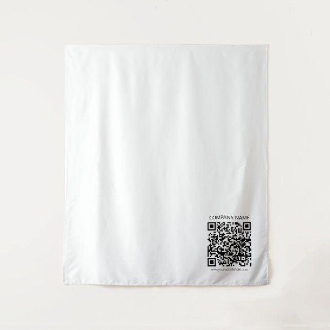 Create Your own QR Code | Black and White Tapestry (Front)