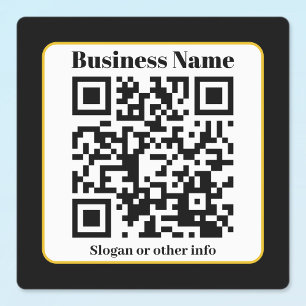 Create Your Own QR Code   Black White Gold Border