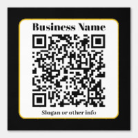 Create Your Own QR Code | Black White Gold Border