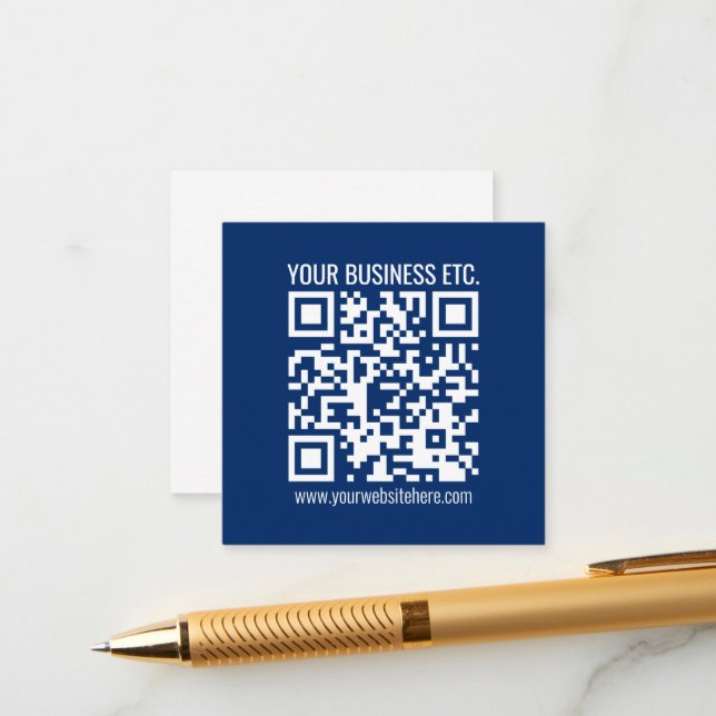 Create Your Own QR Code | Blue Enclosure Card (Front/Back In Situ)