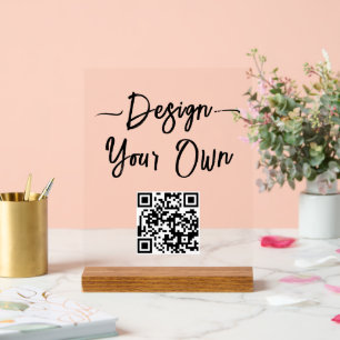 Create Your Own QR Code Business Acrylic Sign