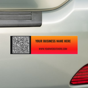 Create Your Own QR Code Business Bumper Stickers