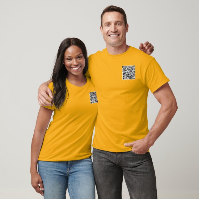Create Your Own QR Code Business T-Shirt Example (Unisex)