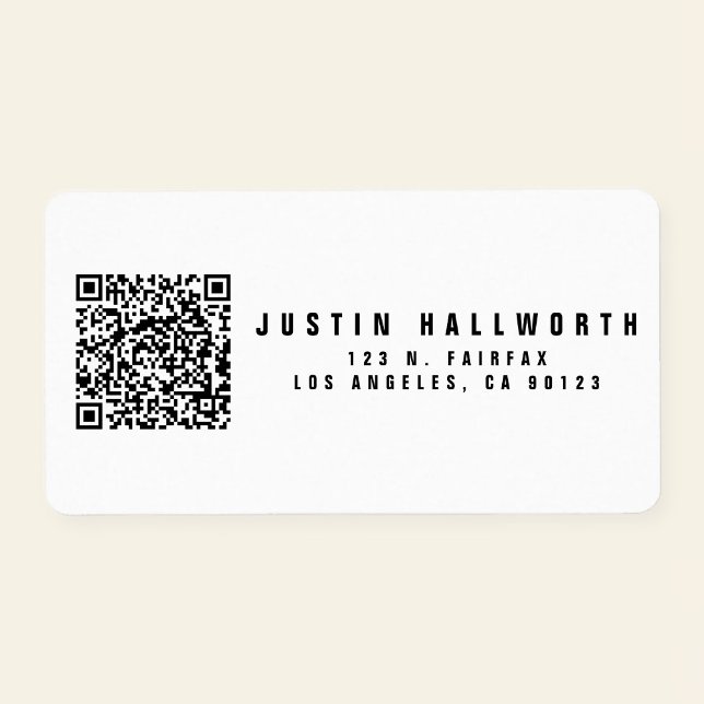 Create your own QR Code | Modern Return Address Label (Creator Uploaded)