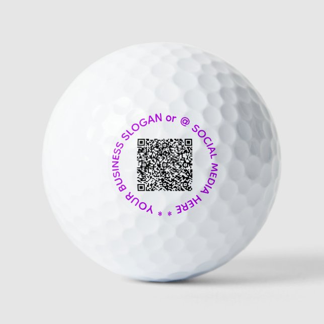 Create Your Own QR Code Stamps Golf Balls Example (Front)