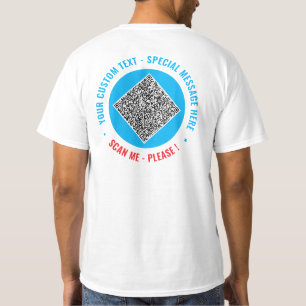 Create Your Own QR Code T-Shirt Example with Text