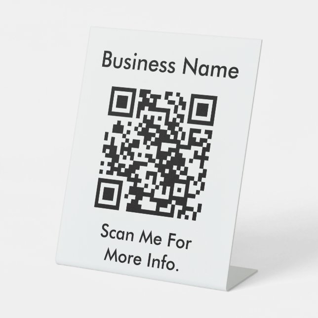 Create Your Own QR Code Template Pedestal Sign (Front)