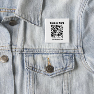 Create Your Own QR Code   Transperant 2 Inch Square Button