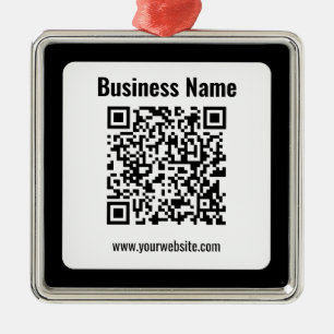 Create Your Own QR Code   Transperant Metal Ornament