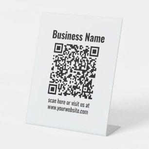 Create Your Own QR Code   Transperant Pedestal Sign