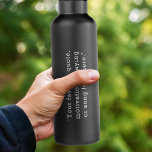 Create Your Own Quote 710 Ml Water Bottle<br><div class="desc">Create your own custom quote water bottle. Great personalized gift simply add your own text. Features minimalist typewriter typography.</div>