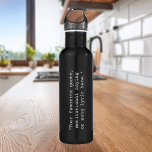 Create Your Own Quote 710 Ml Water Bottle<br><div class="desc">Create your own custom quote water bottle. Great personalized gift simply add your own text. Features minimalist typewriter typography.</div>