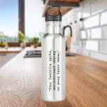 Create Your Own Quote 710 Ml Water Bottle<br><div class="desc">Create your own custom quote water bottle. Great personalized gift simply add your own text. Features minimalist typewriter typography.</div>