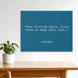 Create Your Own Quote Faux Canvas Print<br><div class="desc">Create your own custom quote canvas wall art. Features minimalist typewriter typography.</div>
