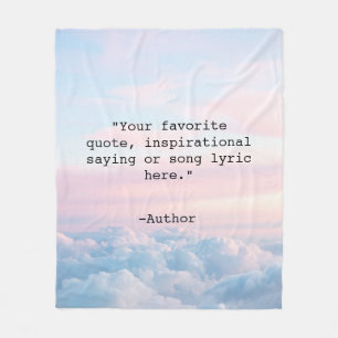 Create Your Own Quote Fleece Blanket