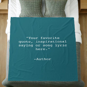 Create Your Own Quote Fleece Blanket