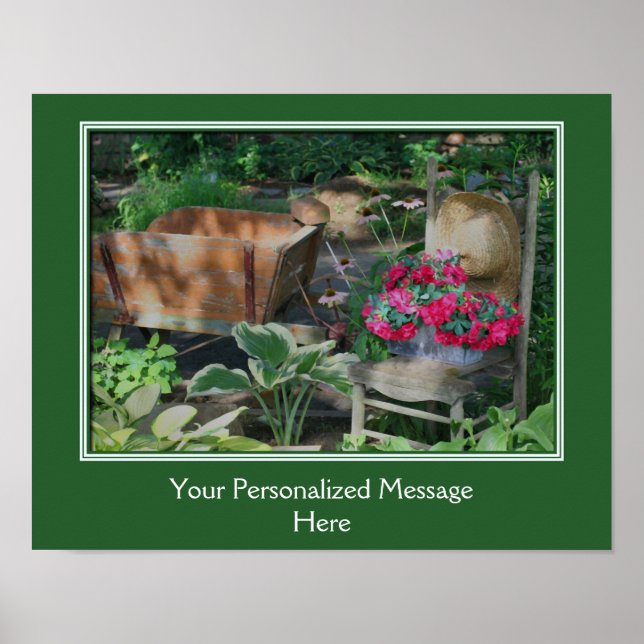 Create Your Own Quote Flower Garden Personalized Poster (Front)