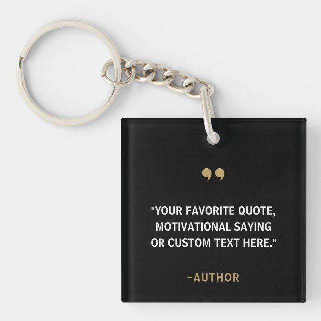 Create Your Own Quote Keychain (Front)