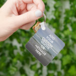 Create Your Own Quote Keychain<br><div class="desc">Create your own custom quote keychain. Personalize this magnet with modern minimalist typography and ocean waves landscape.</div>