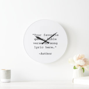 Create Your Own Quote Large Clock
