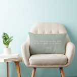 Create Your Own Quote Lumbar Pillow<br><div class="desc">Create your own custom quote throw pillow. Features minimalist typewriter typography.</div>