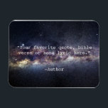 Create Your Own Quote Magnet<br><div class="desc">Create your own custom quote poster wall art. Features minimalist typewriter typography and space stars nature background.</div>
