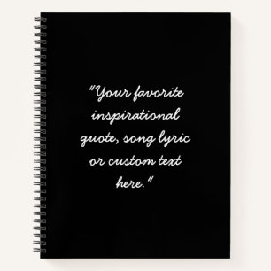 Create Your Own Quote Minimalist Script Notebook