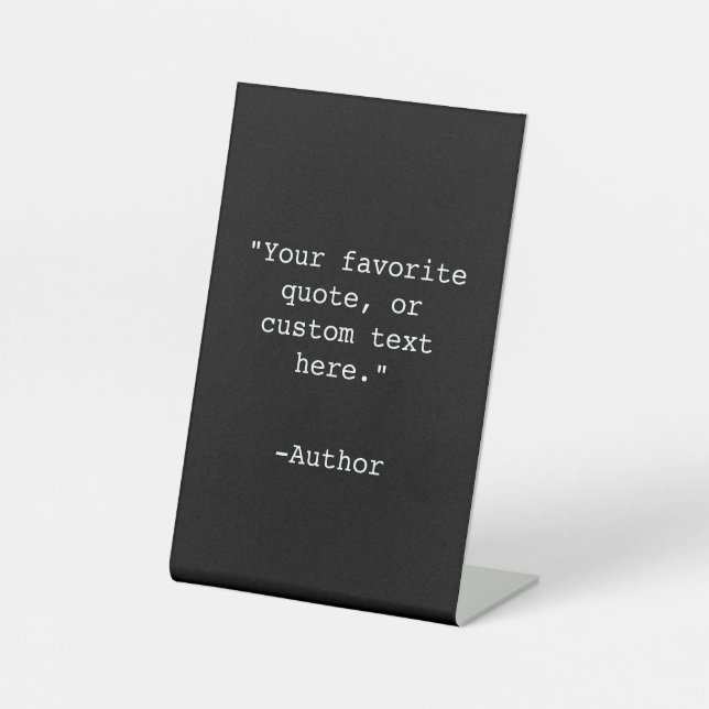 Create Your Own Quote Personalized Bookend Sign (Front)