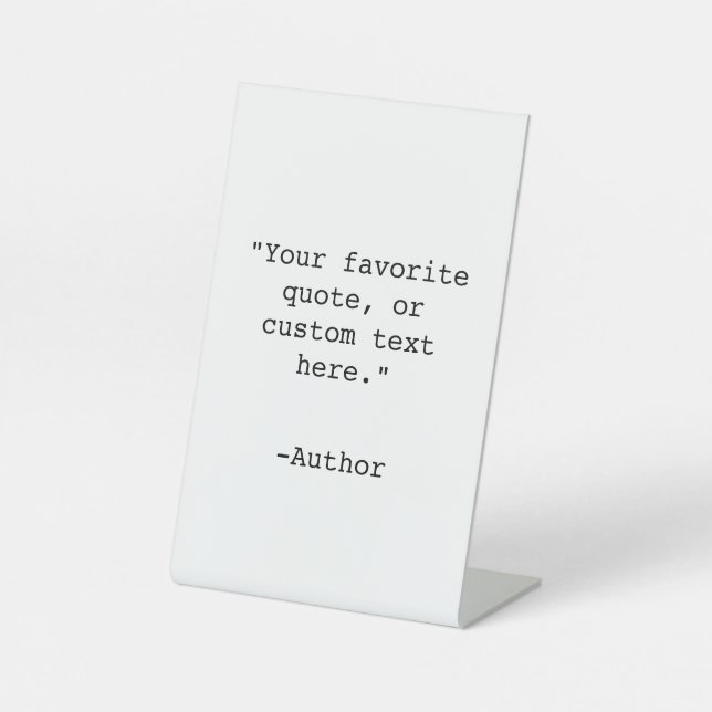 Create Your Own Quote Personalized Bookend Sign (Front)