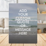 Create Your Own Quote Plaque<br><div class="desc">Create your own custom quote plaque. Personalize this magnet with modern minimalist typography and ocean waves landscape.</div>