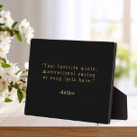 Create Your Own Quote Plaque<br><div class="desc">Create your own custom quote plaque home decor. Add your favourite saying,  bible verse song lyric or personalized text in minimalist typewriter style typography.</div>