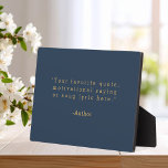 Create Your Own Quote Plaque<br><div class="desc">Create your own custom quote plaque home decor. Add your favourite saying,  bible verse song lyric or personalized text in minimalist typewriter style typography.</div>