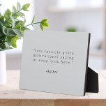 Create Your Own Quote Plaque<br><div class="desc">Create your own custom quote plaque home decor. Add your favourite saying,  bible verse song lyric or personalized text in minimalist typewriter style typography.</div>