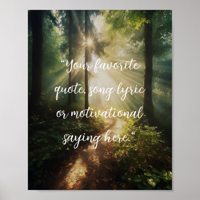 Create Your Own Quote Poster (Front)