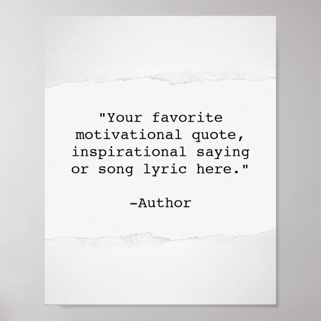 Create Your Own Quote Poster (Front)