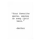 Create Your Own Quote Poster