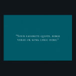 Create Your Own Quote Poster<br><div class="desc">Create your own custom quote poster wall art. Features minimalist typography on dark teal colour background.</div>